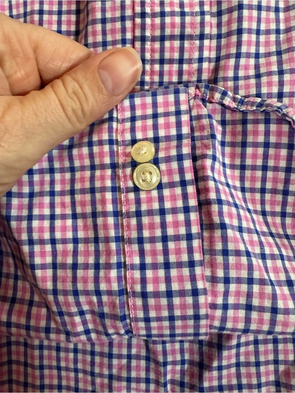 Ralph Lauren Pink & Blue Plaid Button-Down Shirt for Kids